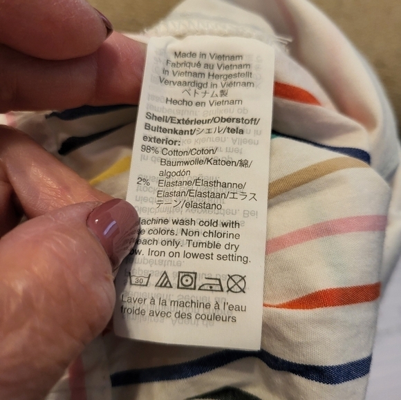 J. CREW size 4 summer stripes belted - Picture 7 of 10